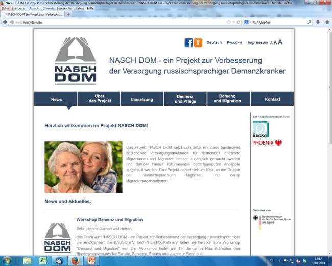 I Vernetzung und Öffentlichkeitsarbeit Homepage www.naschdom.