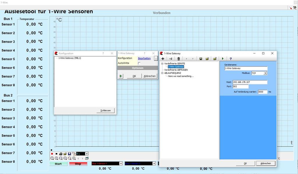 IP-Adresse im Auslesetool anpassen: Um sich nach ändern der IP-Adresse wieder mit dem Gateway verbinden zu können müssen Sie die IP-Adresse des PC