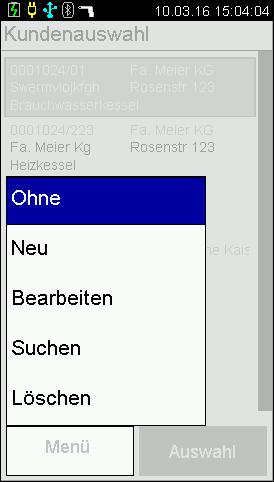 4.4 Kunden und Anlagenverwaltung Über die Schaltfläche Menü