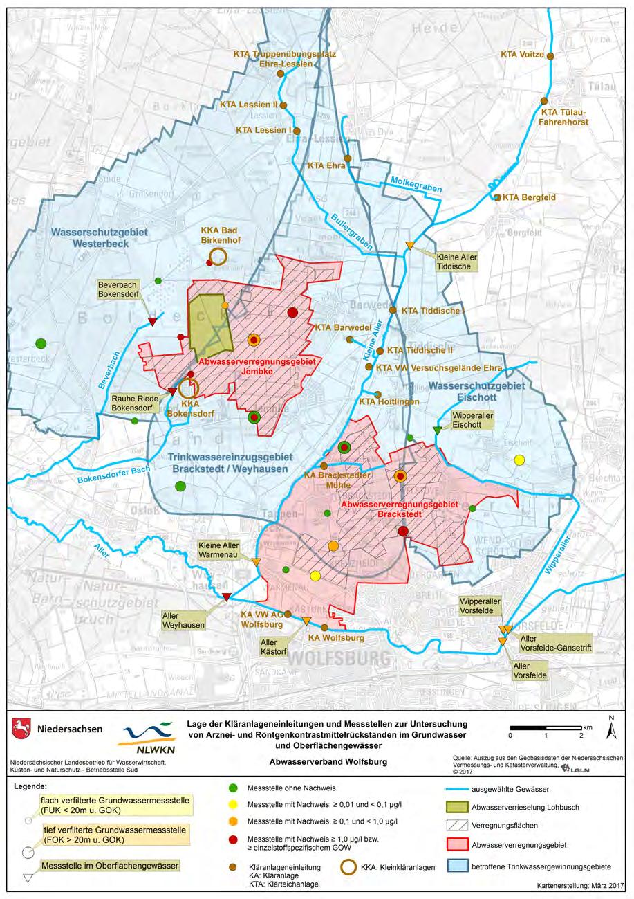 Abb. 4: Abwassereinleitungsstellen in