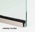 Silikonprofile für die Klemmung von Glas in Profilen 2 m Absenkdichtung Bohle