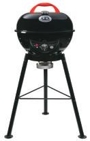 OUTDOORCHEF KUGEL GASGRILLS OUTDOORCHEF P-420 G TRIPOD Ringbrenner emailliert emaillierter Grillrost Piezo-Zündung integriertes Thermometer inkl.