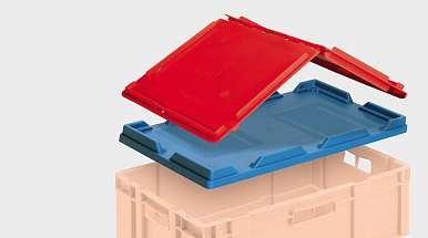 Versand- und Raumsparbehälter Schachtelbehälter 600x400x136 mm Innenmasse unten: