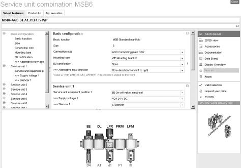 Konfigurator Mit dem Konfigurator lassen sich komplexe Wartungsgeräte-Kombinationen Schritt für Schritt konfigurieren.