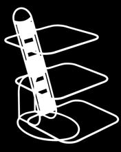 : 1 ladder, 3 single rings GN1/3 4 pz: 1 soporte escalera, 3