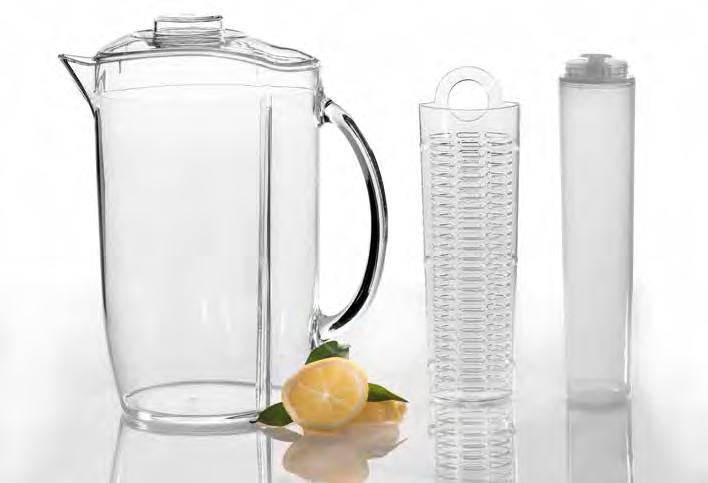Saftkanne juice pitcher jarra para zumo pichet à jus mit Eiswasser-Röhre und Fruchtkammer, Inhalt mit Röhre 2,2 Liter with