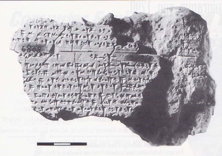 Abb. 4: Keilschrifttafel, die den hethitischen "Anitta-Text" enthält (Tafel C, Abschrift des 13. Jahrhunderts vor Christus: Fotoabbildung (Seite 55) aus der Ausgabe von E.