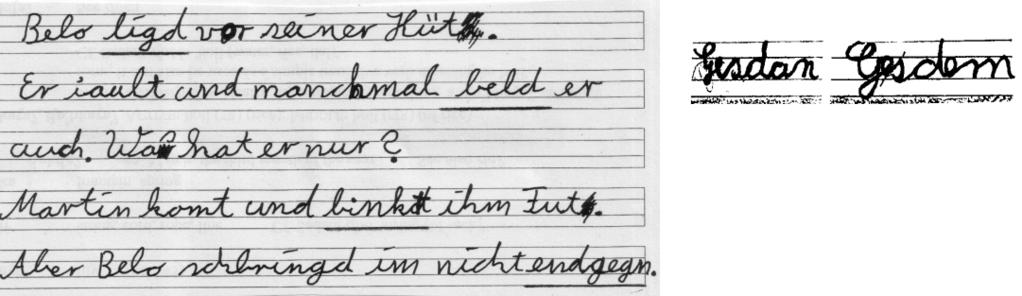 122 KAPITEL 2. DIDAKTISCHE BESTANDSAUFNAHMEN Stelle im Anfangsrand betonter Silben wahrzunehmen sind, nämlich die durch den Druck des Silbenbeginns stark behauchten Plosive: Telefon : [h]t h eq.l.fon] Pinsel : [hp h *n.