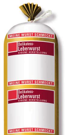 Kalbﬂeisch-Leberwurst Kal. 45 / 10 gerafft 160-192-26 Kalbsleberwurst Kal. 45 / 10 gerafft 160-192-30 Kochsalami 160-192-31 Kal.