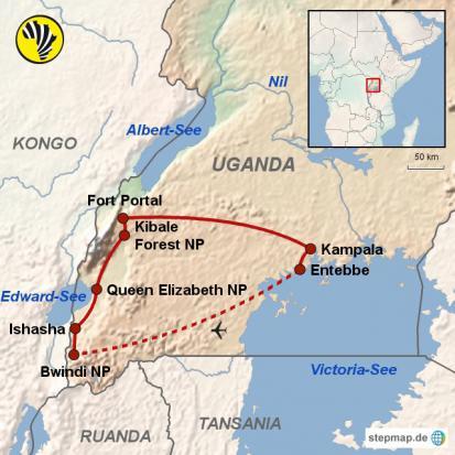 UGANDA Höhepunkte Ugandas mit Komfort 11 Tage Naturrundreise ab/bis Deutschland Das kleine tropische Land am oberen Nil hält für