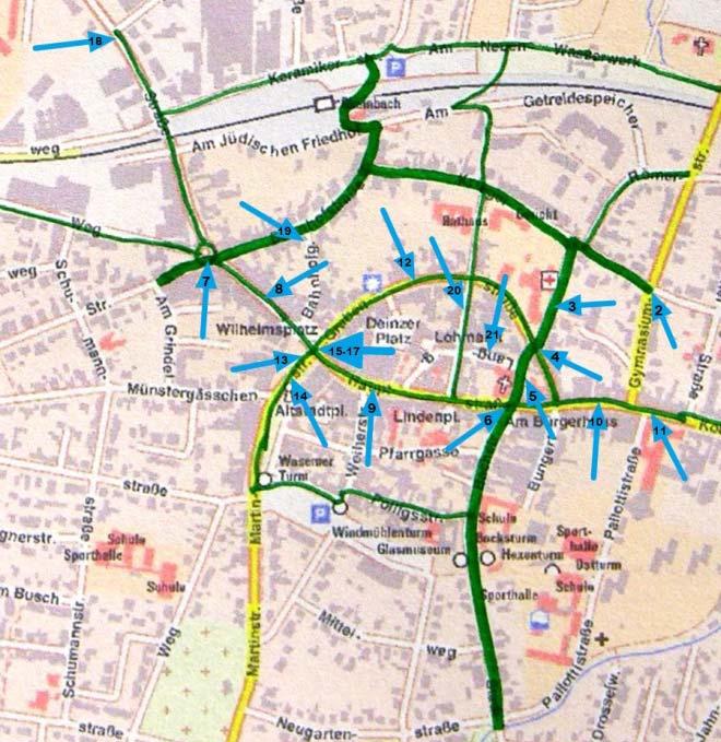 Anregungen für die Masterplanung Innenstadt Um unter diesen Rahmenbedingen das oben dargestellte