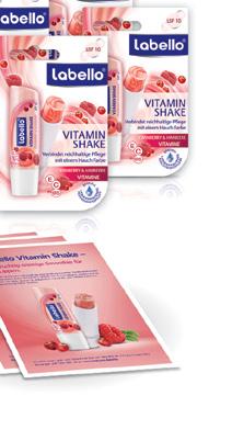 4 x Labello Vitamin Shake und 20 Smoothie Rezeptkarten zum Weitergeben an Freunde, Nachbarn, Bekannte und Kollegen.