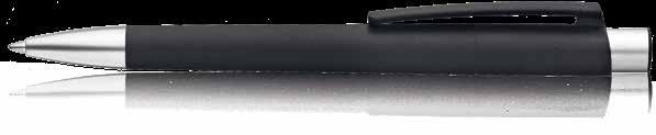 807 Push button pen, barrel, clip and application with elegant surface finish, matt surface, satin-finish metal cap and metal tip.