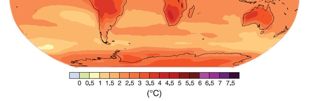Äquator und Nordpol IPCC Bericht 2007: Temperaturänderung bis