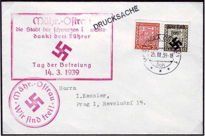 Befreiungs -Brief Mährisch-Ostrau vom 25.III.