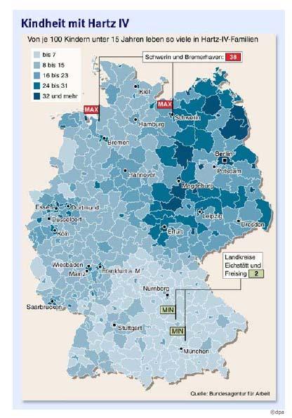 Beispiele Baden-Württemberg Dezember 2010 Baden-Württemberg 8,5% Pforzheim 20,4% Ulm 10,7% LK Konstanz 9,5% LK Bieberach 4,3% Westdeutschland 13,2% Ostdeutschland