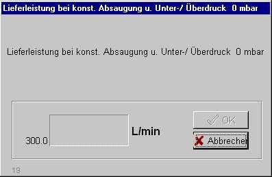 A 2 Prüfung von Pressluftatmern 7 Gesamtgerät mit Maske 7.4 Lieferleistung bei konst. Absaugung u. Unterdruck # mbar 7.5 Druck bei # l/min Absaugung 7.