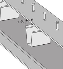 Obergurt und Profilblech Allgemeine Bewehrung Bewehrungsstab in der Rippe 8 Stützmomentenbewehrung 9 Ortbeton Slim-Floor-System