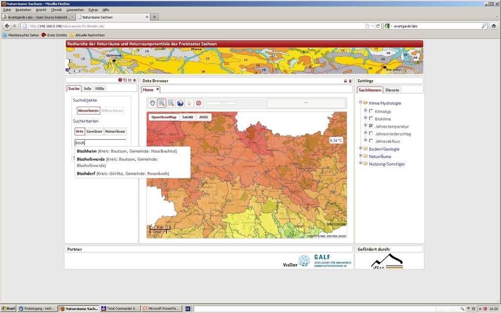 Webbasierte Geodatenvisualisierung http://www.naturraeume.