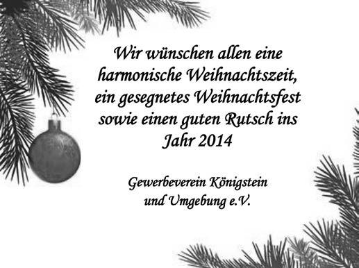 Liebe Einwohner von Leupoldishain! Wir wünschen ein frohes und besinnliches Weihnachtsfest, Gesundheit und Wohlergehen für das Jahr 2014.
