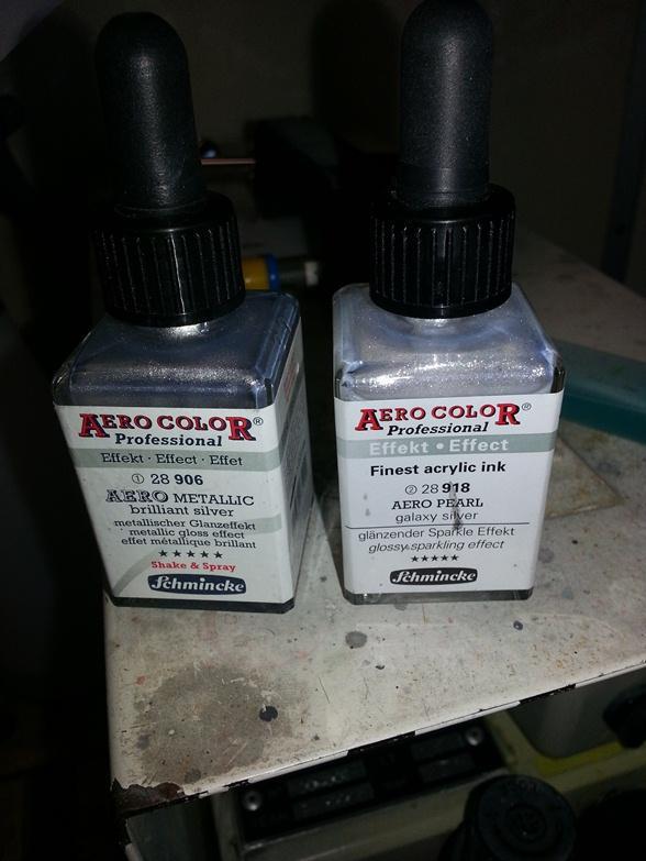 /gedeckt - diese beiden Farben (AERO Metallic brilliant silver und AERO PEARL