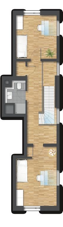 Etage Moderne Wohnraumaufteilung chöner, offener Küchenbereich Großzügiges Bad, sep.