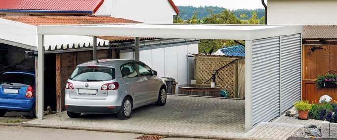 MULTIPORT Car A Überdachungssysteme Tür und Tore: Türfüllungen analog zu den Wandelementen einteilige Schiebetür bzw.