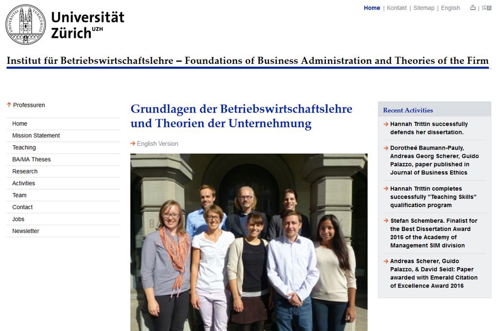 Website mit Infos zu den