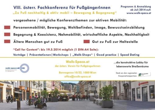 Oktober 2014 Innsbruck, Landhaus "Zu Fuß nachhaltig & aktiv mobil