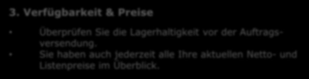 TOOLSHOP Ein Überblick 1. Umfassendes Produktspektrum 2. Produktsuche 3. Verfügbarkeit & Preise 3.