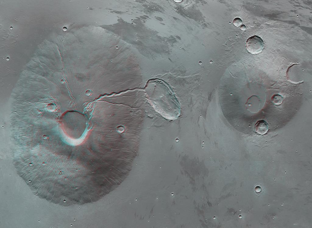Ceraunius Tholus (Durchmesser 130 km,