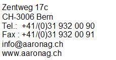 Switzerland - Tel 0041 (0)31 932 00 90 - Fax