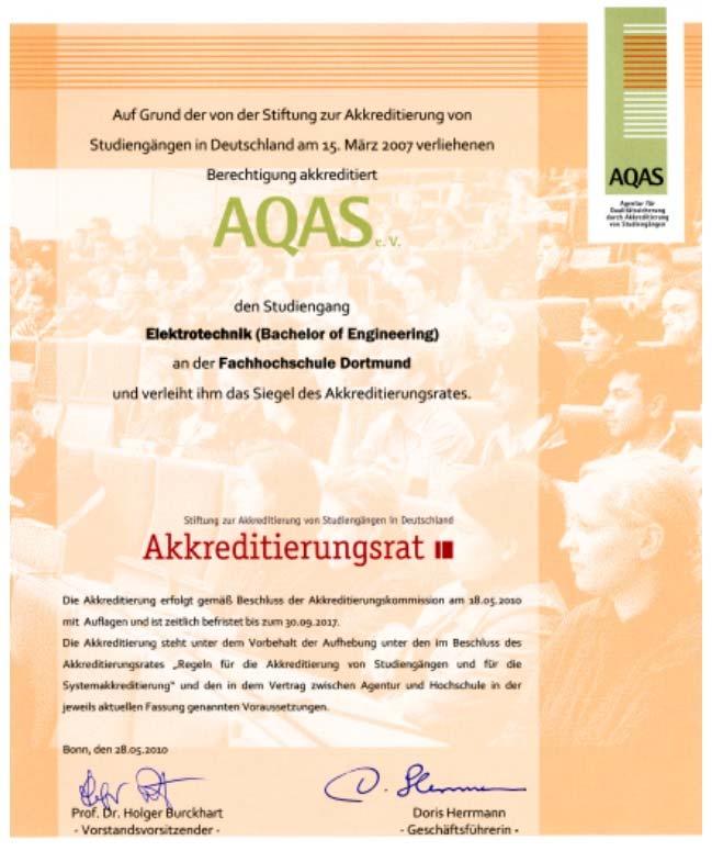 Akkreditierte Studiengänge AQAS Agentur für Qualitätssicherung durch Akkreditierung von Studiengängen