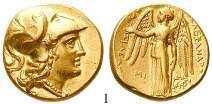 GOLDMÜNZEN GRIECHISCHE MÜNZEN RÖMISCHE KAISERZEIT MAKEDONIEN, KÖNIGREICH 1 Alexander III. der Grosse, 336-323 v.chr. Stater 311-305 v.chr., Babylon. 8,47 g.