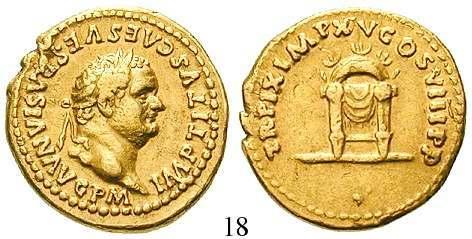 , mit den Köpfen von Sol und Luna vor Altar. Gold. RIC 839; Calico 589. f.ss 2.400,- 9 Arsinoe II., Frau Ptolemaios II., gestorben ca. 270 v.chr.