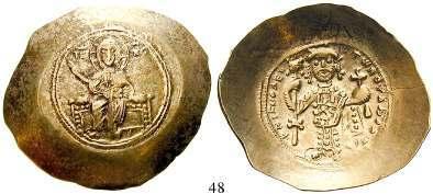Herrscherbüste v.v. mit Krone, Labarum und Kreuzglobus. Gold. Sear 1869. ss/ss+ 520,- 41 Histamenon nomisma 1059-1067, Constantinopel. 4,30 g.