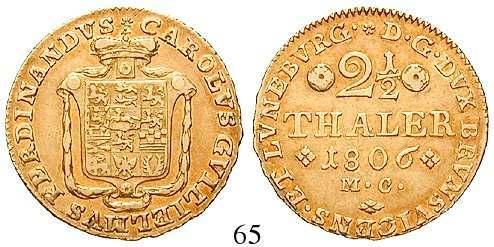Nur 1467 Exemplare geprägt, vz+ 2.850,- 67 2 1/2 Taler 1835, B. 3,33 g. Gold.
