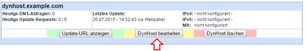 DynHost bearbeiten Um die IP-Adressen oder die Konfiguration Ihres DynHosts zu ändern, klicken Sie im