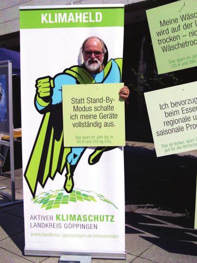Ausstellungen Klimahelden-Postkarten mit Hinweis auf neutrale und kostenlose Energieberatung Ziel: