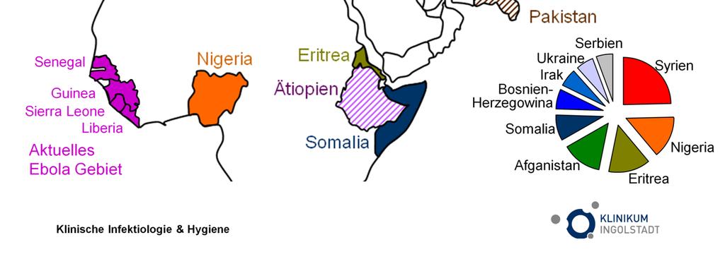 Viele Asylsuchende kommen auch aus Nigeria und Ostafrika (Eritrea, Somalia, Äthiopien) und aus