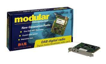 Modular Technology PCI DAB Card DIGITAL RADIO 99.