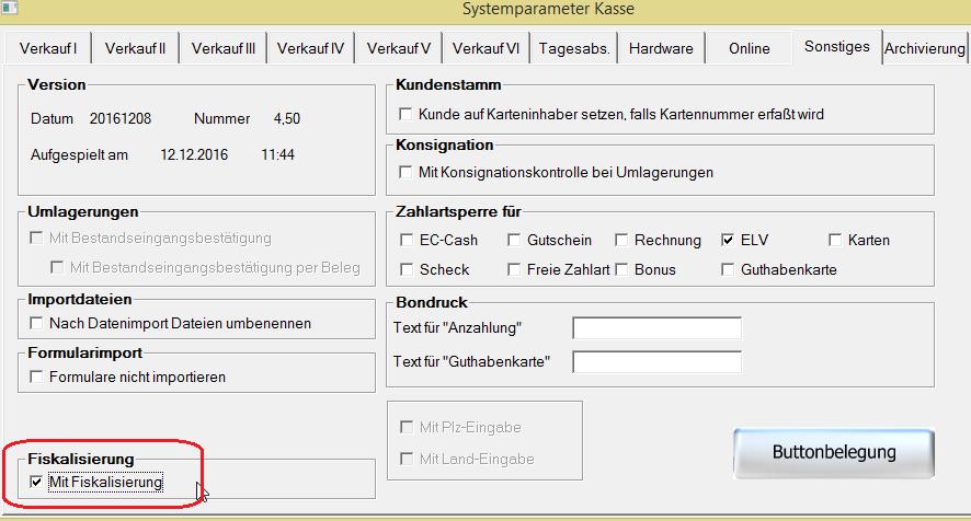 Bereich: Kasse / Verkauf Punkt: 1.1.9. Funktion: Kassenrichtlinien Österreich/Tschechien Verfügbar als: Verfügbar seit: 23.01.