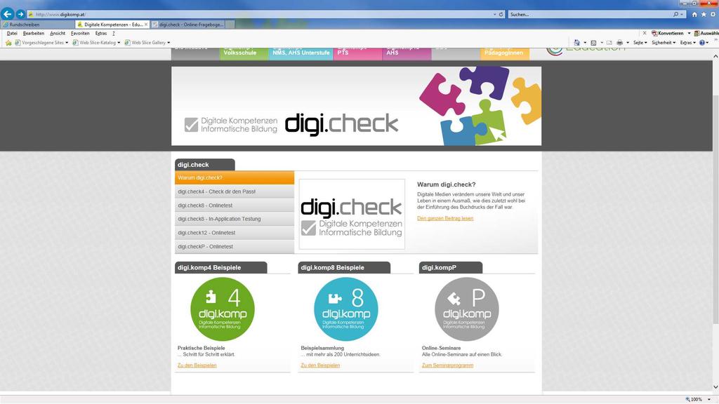 Säule 1: Digitale Grundbildung mit digi.check Kompetenzen überprüfen und dokumentieren: digi.