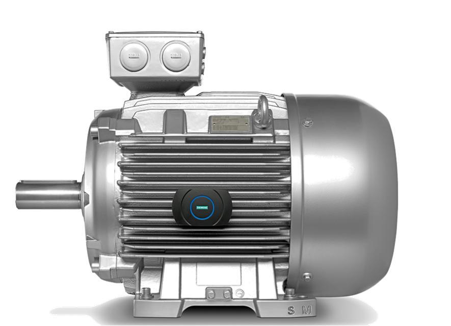 Smart Motor Concept is an example for digitally enhanced Electrification and Automation Smart Motors connected to MindSphere Integrated vibration, magnetic flux and temperature sensors Reduce down