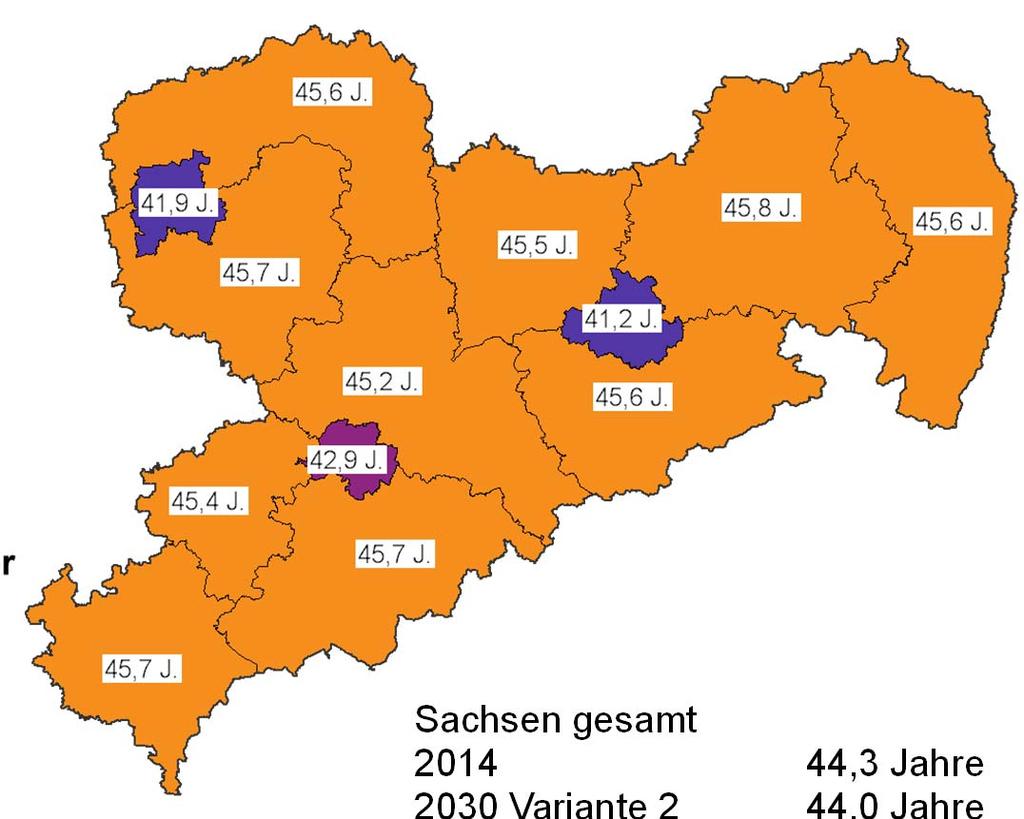Regionalisierte Bevölkerungsvorausberechnung für den Freistaat Sachsen bis