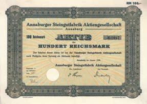 Nr. 141 Schätzpreis: 100,00 EUR Anker-Werke AG Aktie 50 DM, Nr. 50171 Bielefeld, August 1968 + Auflage 6.000 (R 6). Firmensignet. Mit Kuponbogen. Nr. 144 Schätzpreis: 150,00 EUR Arensdorfer Braunkohlenwerke u.