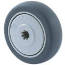 Medtallfadenschutz verchromt, zwei Präzisionskugellager, Raddurchmesser 150mm; Nabenlänge 37mm; Achsbohrung 8mm; Tragkraft 120kg 300 10,21 (11,18) 1 14K160b-12 elastic solid rubber tyre blue-grey,