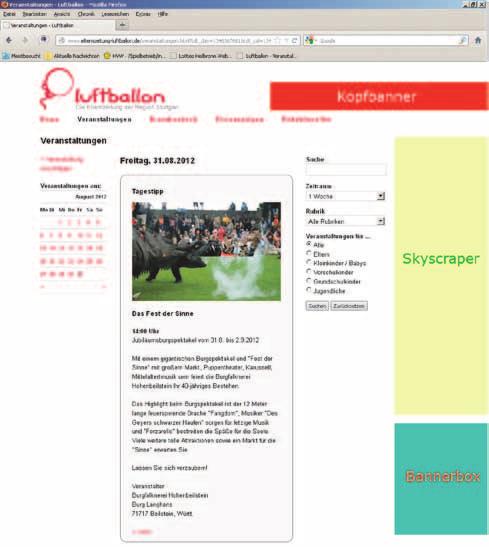 ONLINE-WERBUNG www.elternzeitung-luftballon.
