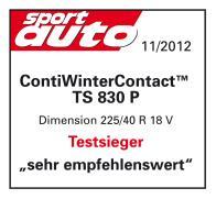 ContiWinterContact TS 830 P Der ContiWinterContact TS 830 P bietet optimale Wintersicherheit für leistungsstarke Fahrzeuge.