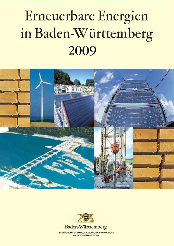 Erneuerbare Energien 2009 Informationsschrift des Umwelt- und des Wirtschaftsministeriums